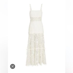 Alexis Lucila Tiered Lace Midi Dress